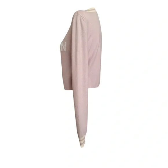 Balmain Light Pink Logo- Embroidered Jumper